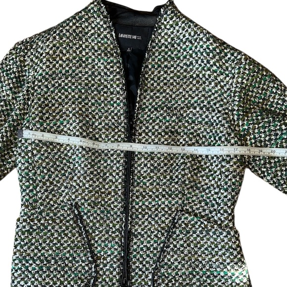 Lafayette 148 new york green tweed blazer jacket - Picture 9 of 9